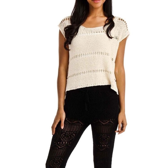 BCBGeneration Knit Tank in Cream - Picture 1 of 2